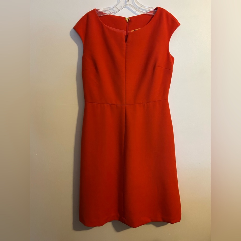 Tory Burch Vibrant Orange Timeless Classy Modest Dress Size 10
